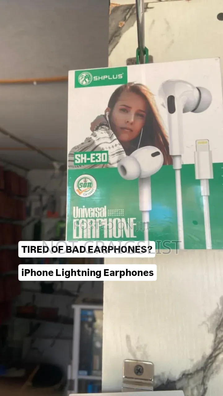 Sh Plus Wired Earbuds for iPhone | Lightning Port Earphones