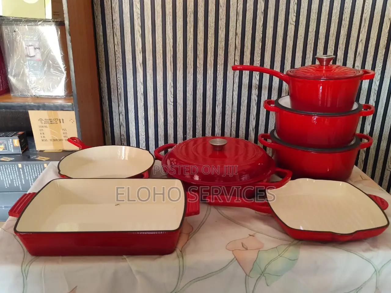 11 PCS Ucclife Premium Cast Iron Pots Set