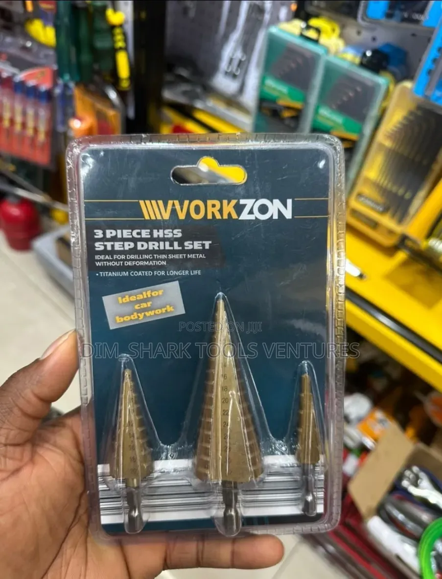 Workzone Brand 3-Piece HSS (High-Speed Steel) Step Drill Set