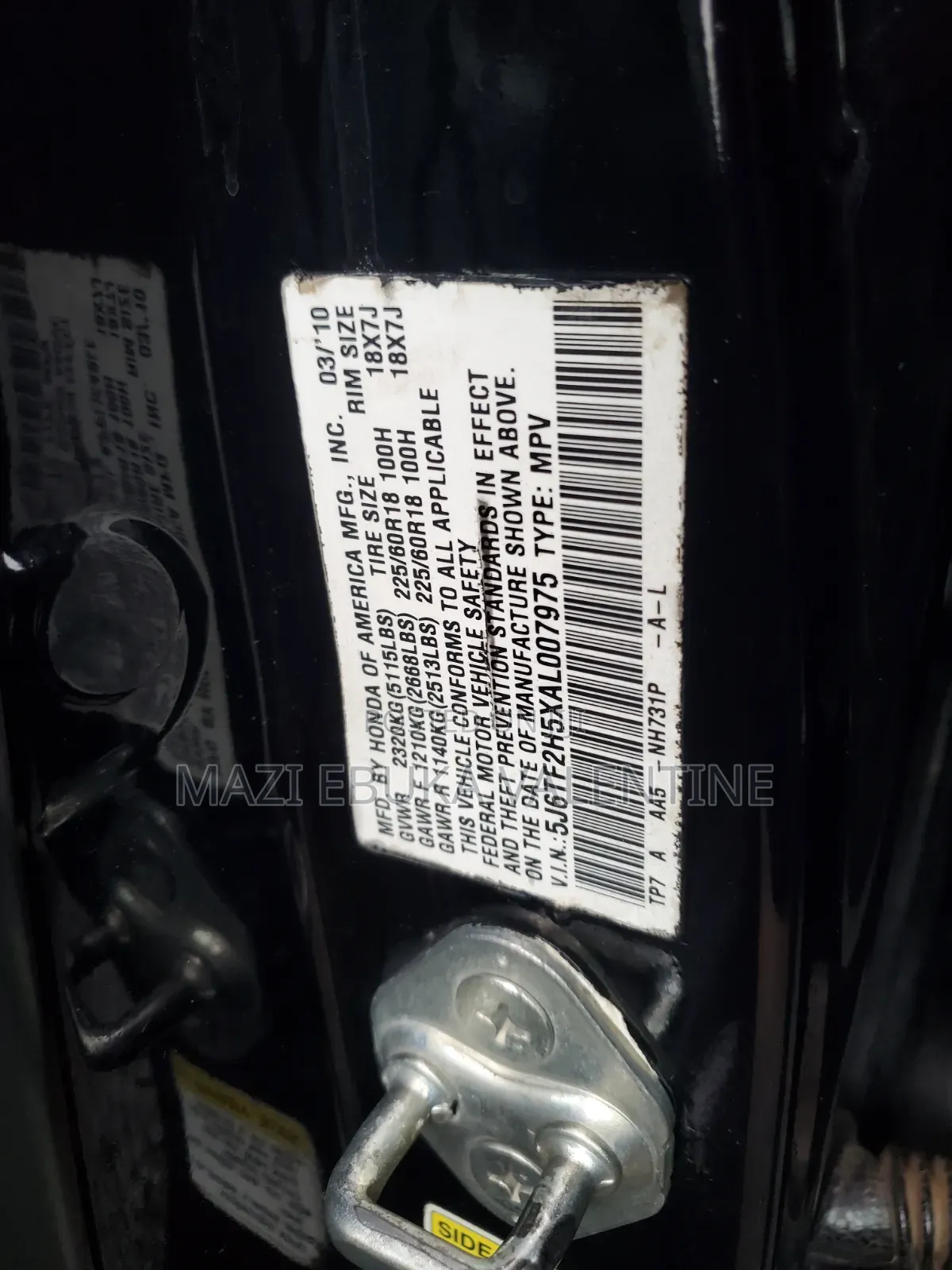 Honda Crosstour 2011 Black
