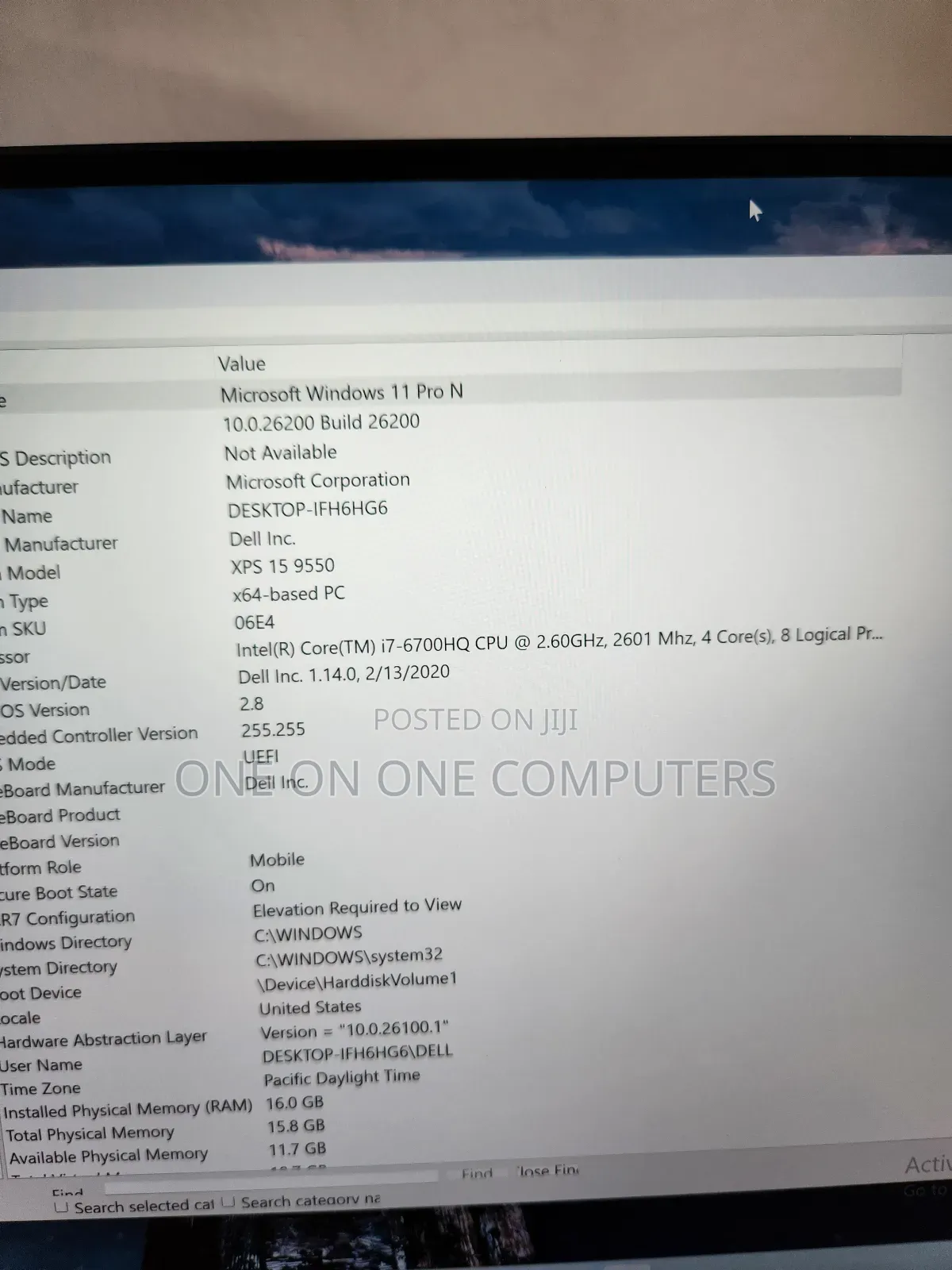 Laptop Dell XPS 15 9550 16GB Intel Core i7 SSD 512GB