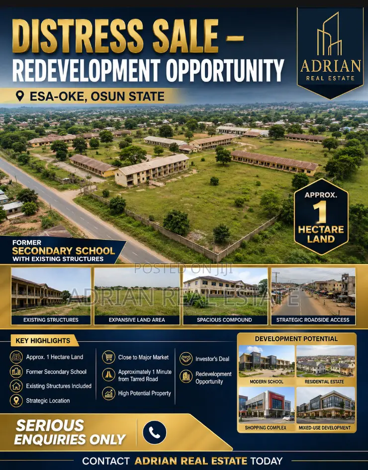 1 Acre Opportunity in Esa-Oke Close to Oscotech Poly