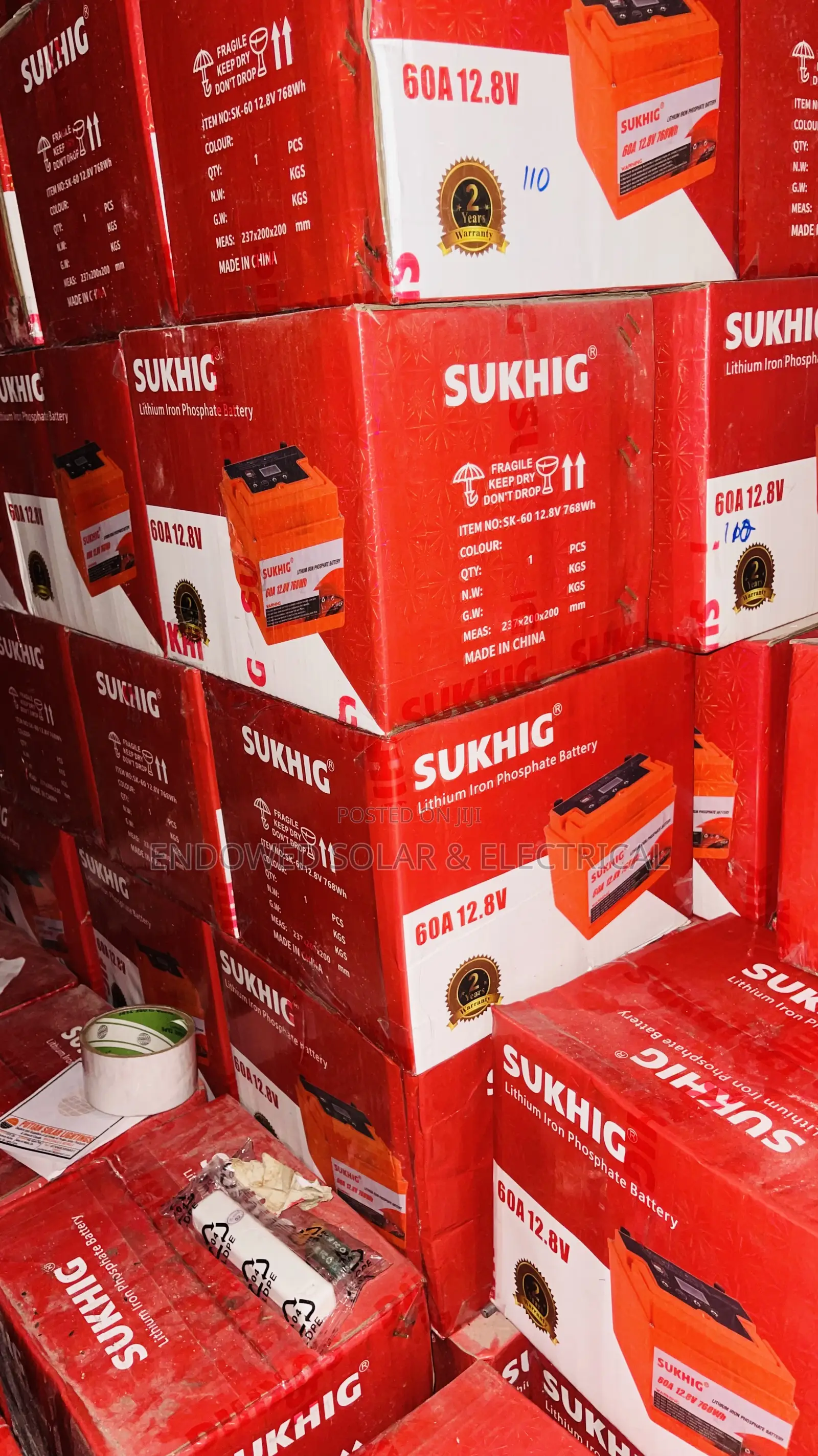 60ah 12v 768kwh Sukhig Lithium Batteries Are Available in Stock