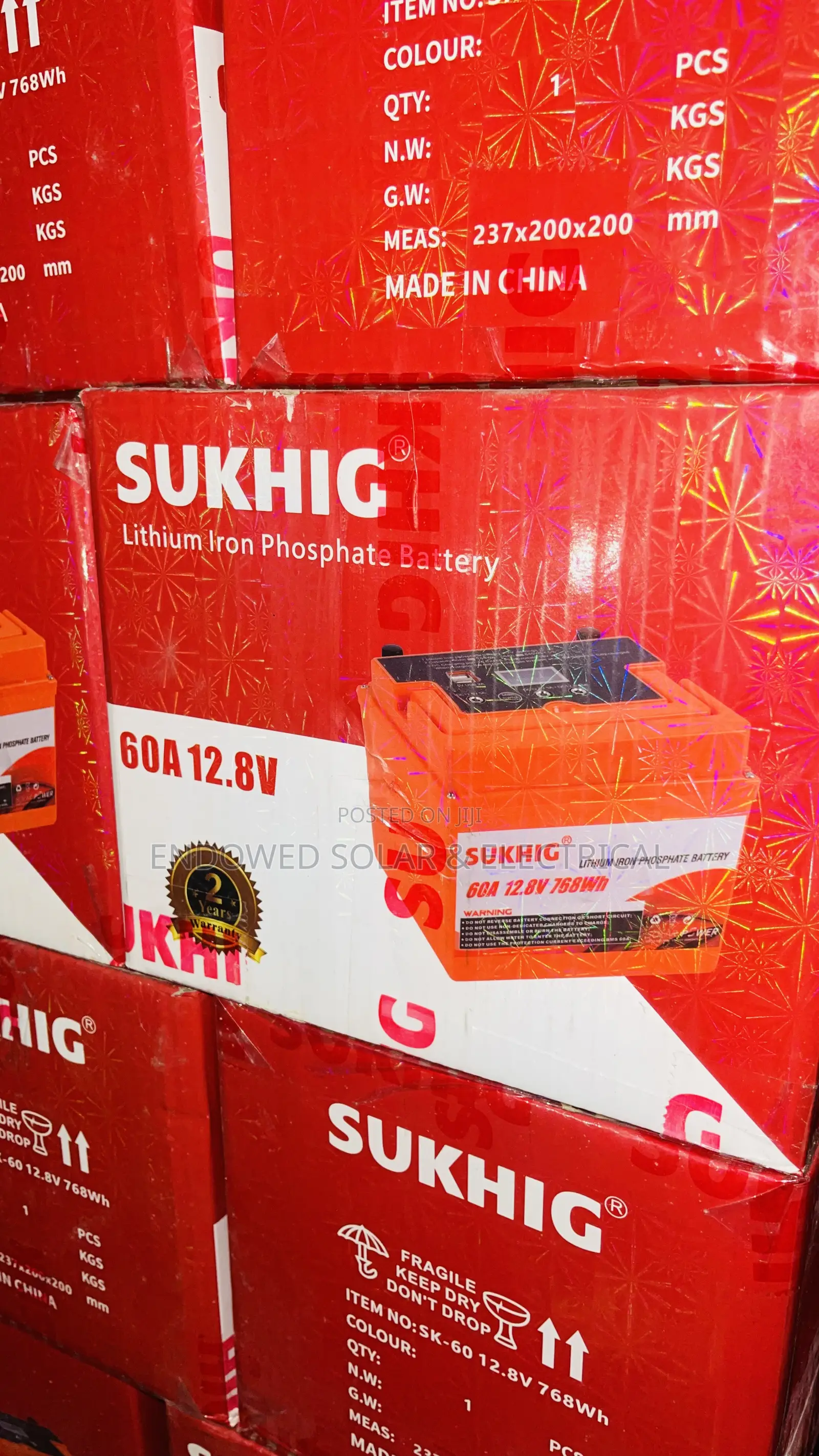60ah 12v 768kwh Sukhig Lithium Batteries Are Available in Stock