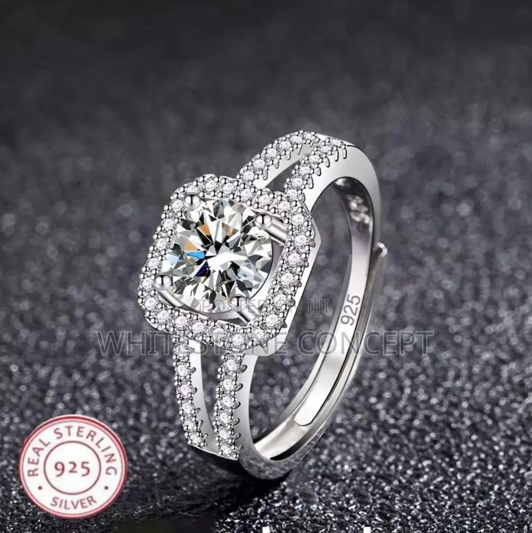 New 925 Sterling Silver Resizable Engagement/Wedding Ring