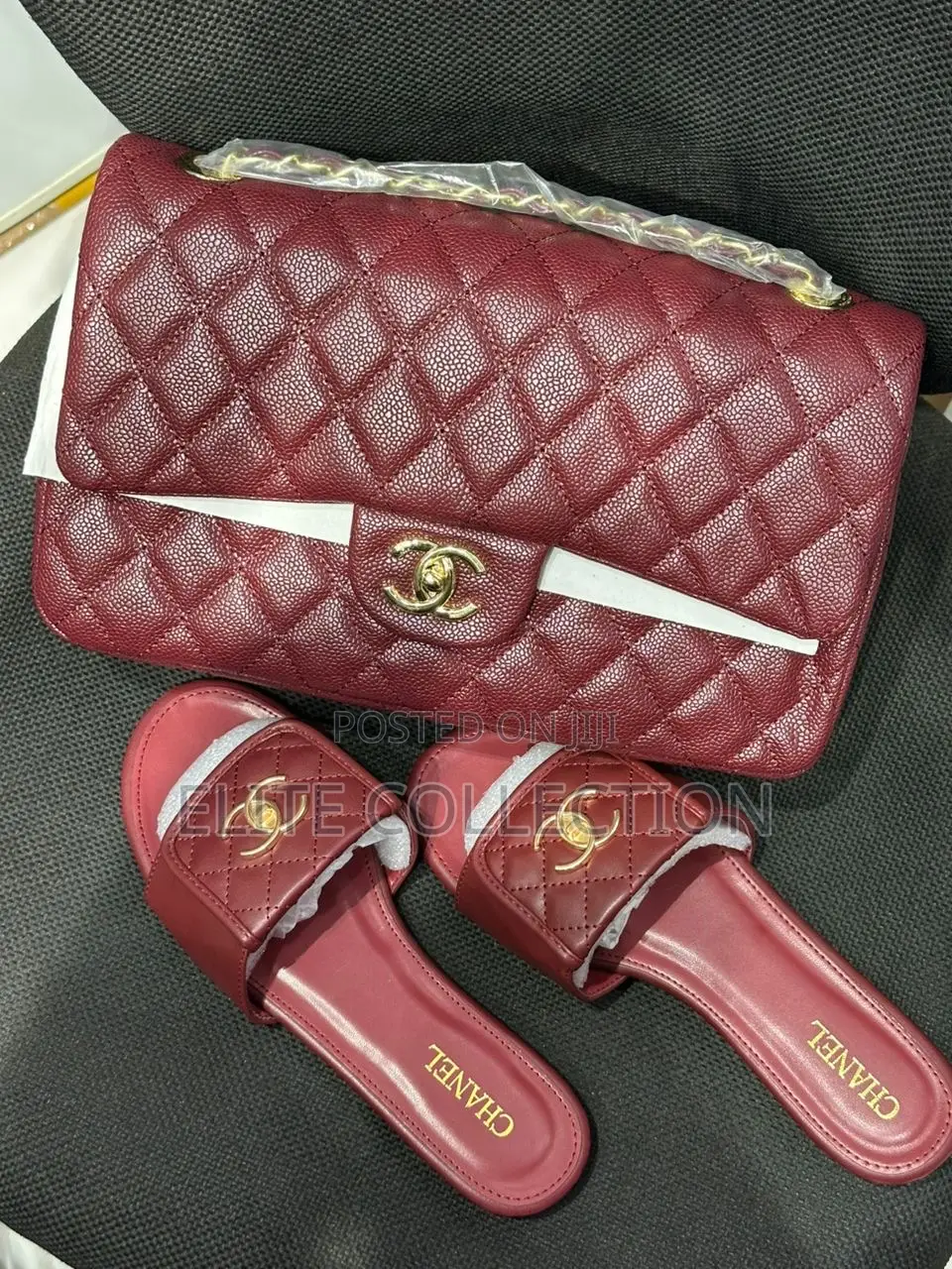 High Quality Channel Bag and Slide Combo Available as Seen[Size 37-42