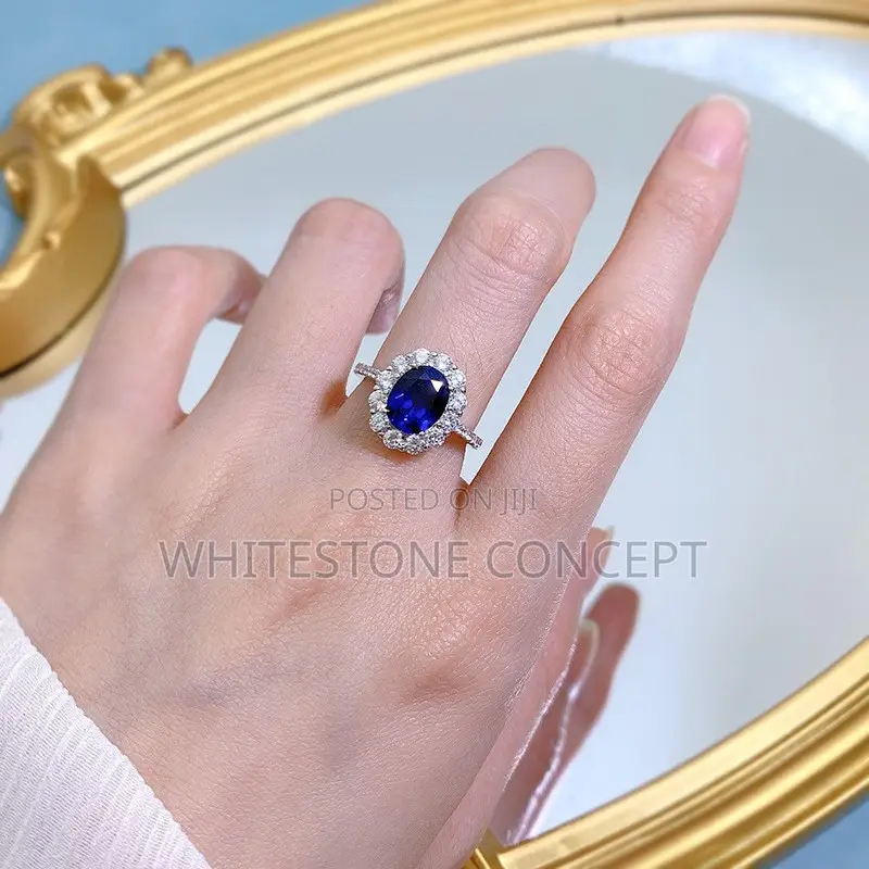 New Silver 925 Blue Gemstone for Engagement and Wedding