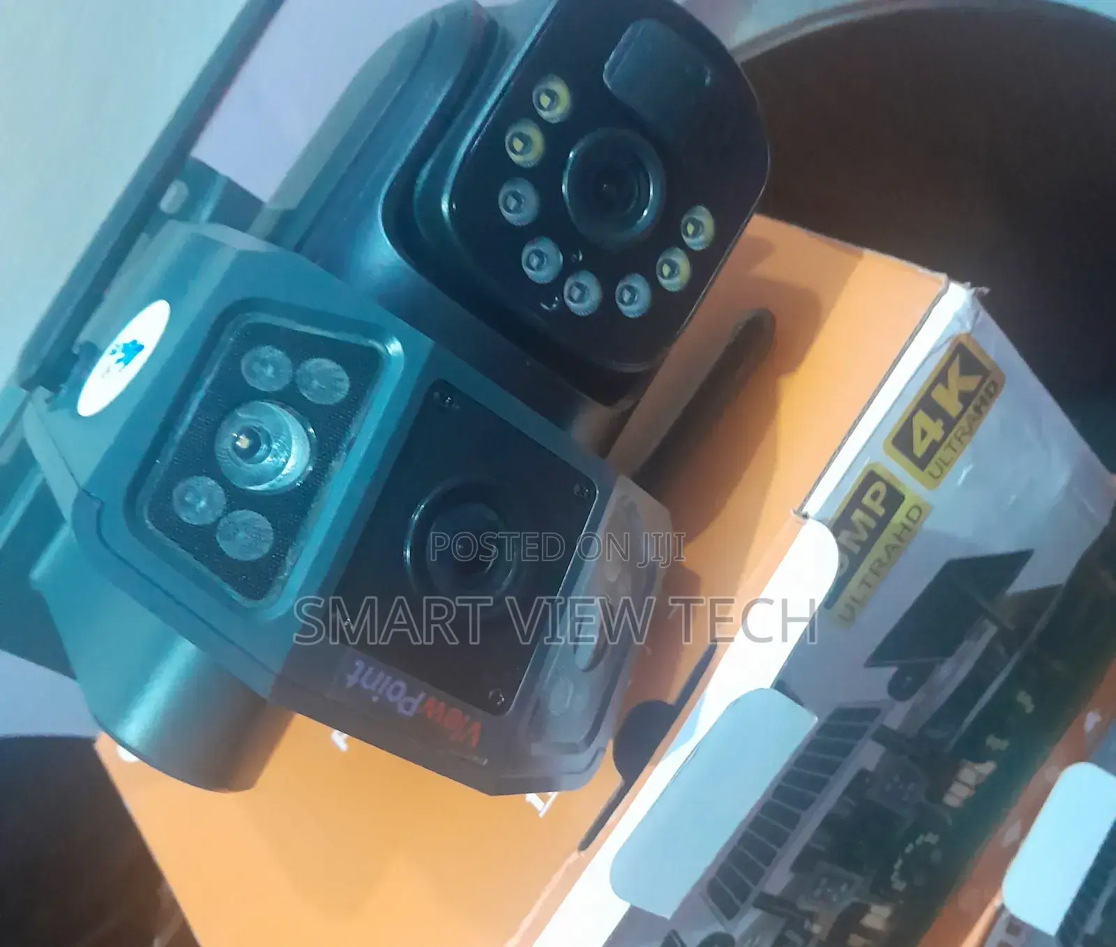 Wifi Solar Ip Security Camera Dual Lens Dual Screen Outdoor