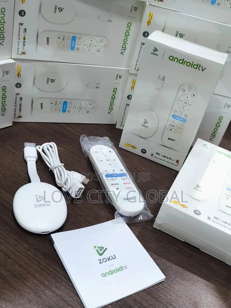 Zoku Android Tv Stick Z4 Hdmi Voice Remote Wifi Chromecast Built-In