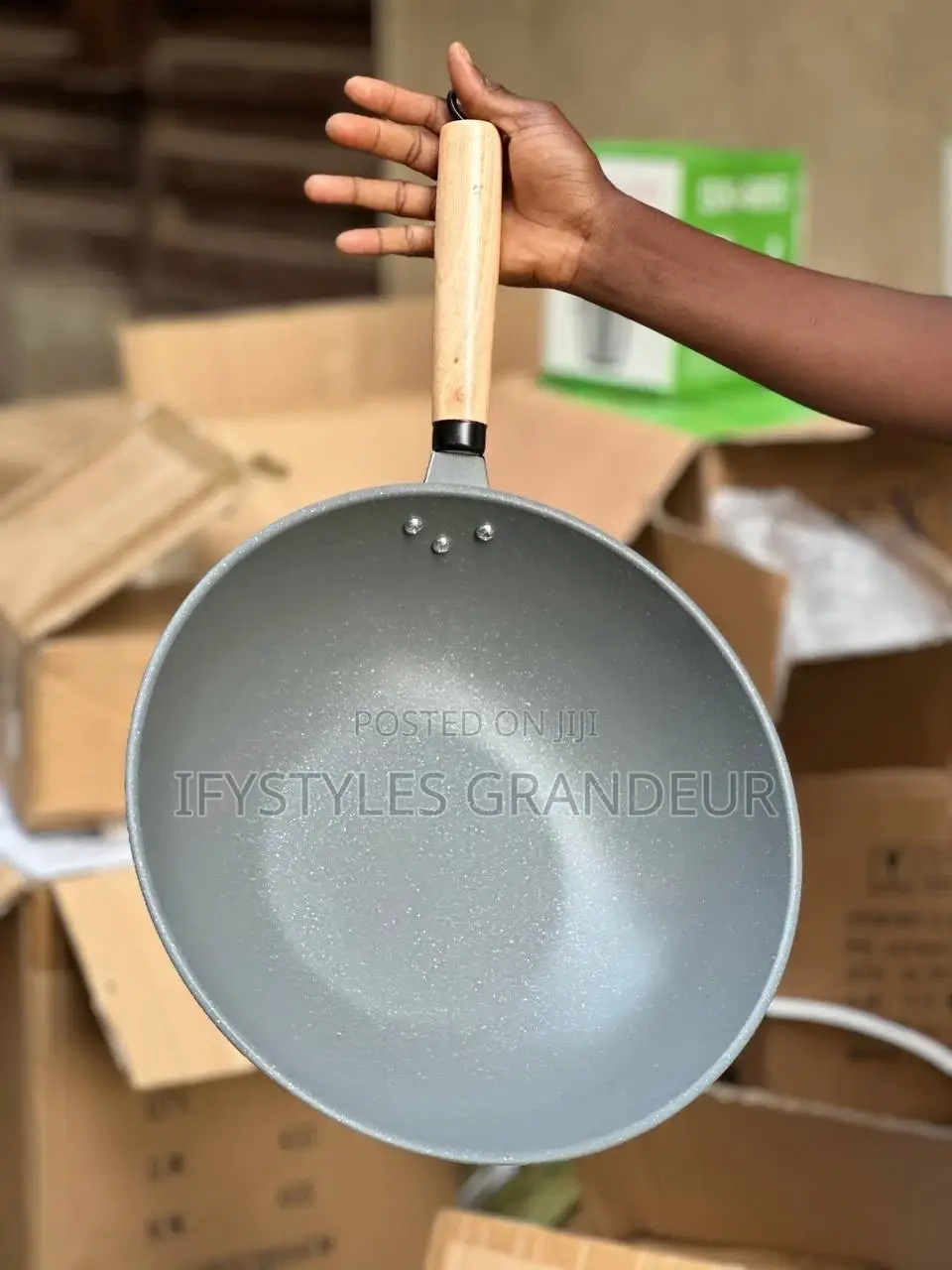 *32cm Exclusive Ceramic Titanium Non-Stick Wok Fry Pan JWH