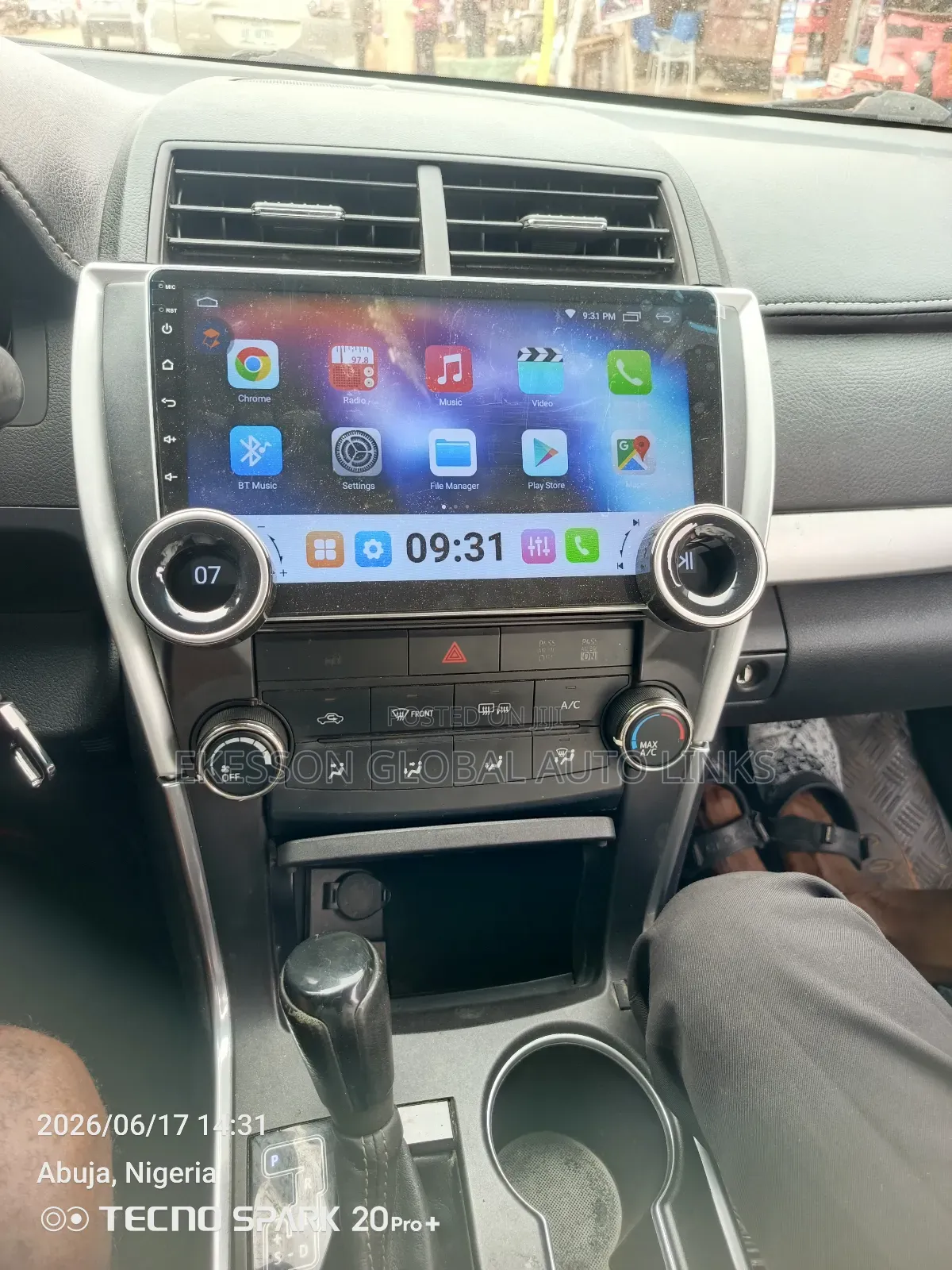Android Auto With Apple Car Play Screen for Camry 2015 Model Plus GPS