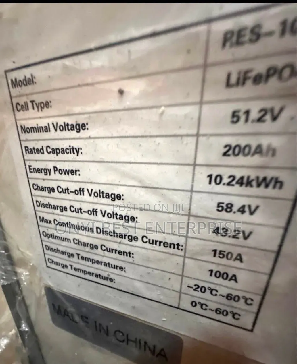 Hyper Power Lithium Ion Battery 10kwh 48v-51.2v