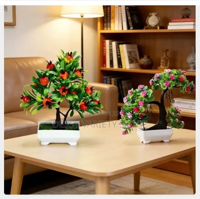 Eifess Artificial Potted Flowers Room Decorative Flowers (2 Pieces)