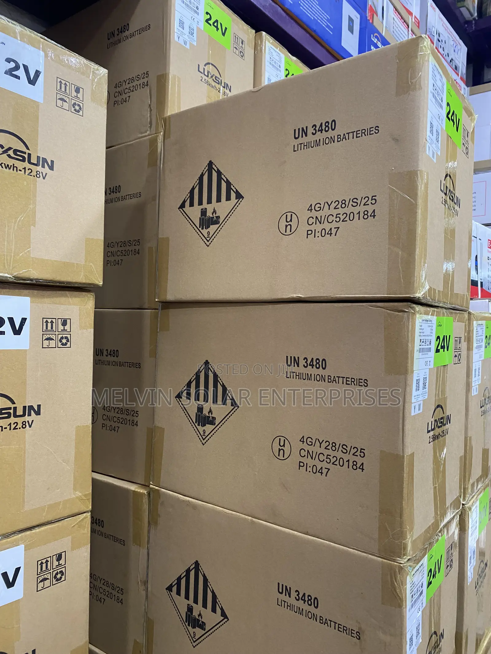 2.56kwh 24v Luxsun Solar Lithium Ion Phosphate Batteries Available