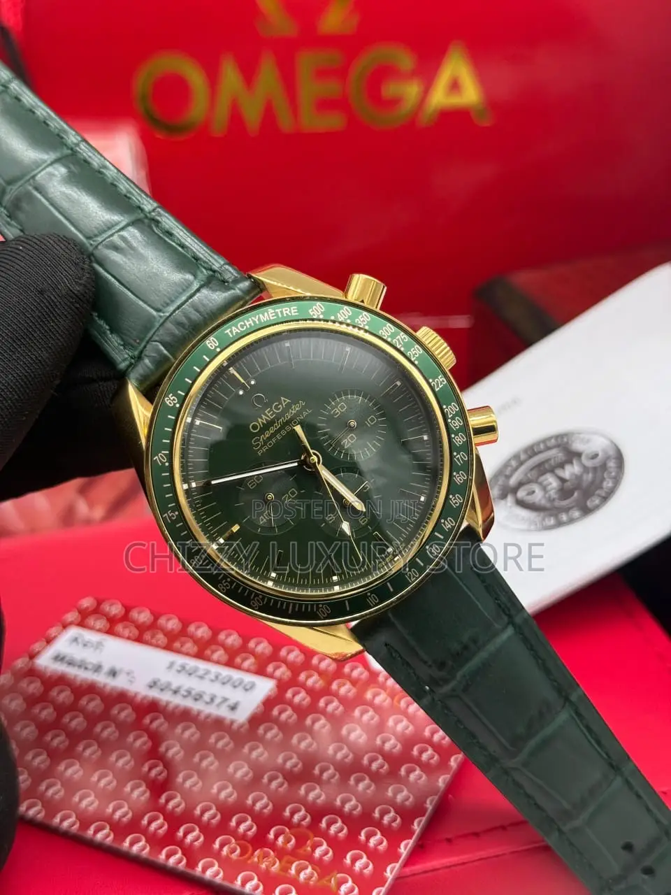 Omega Quality Luxury Men Genuine Leather Wristwatch