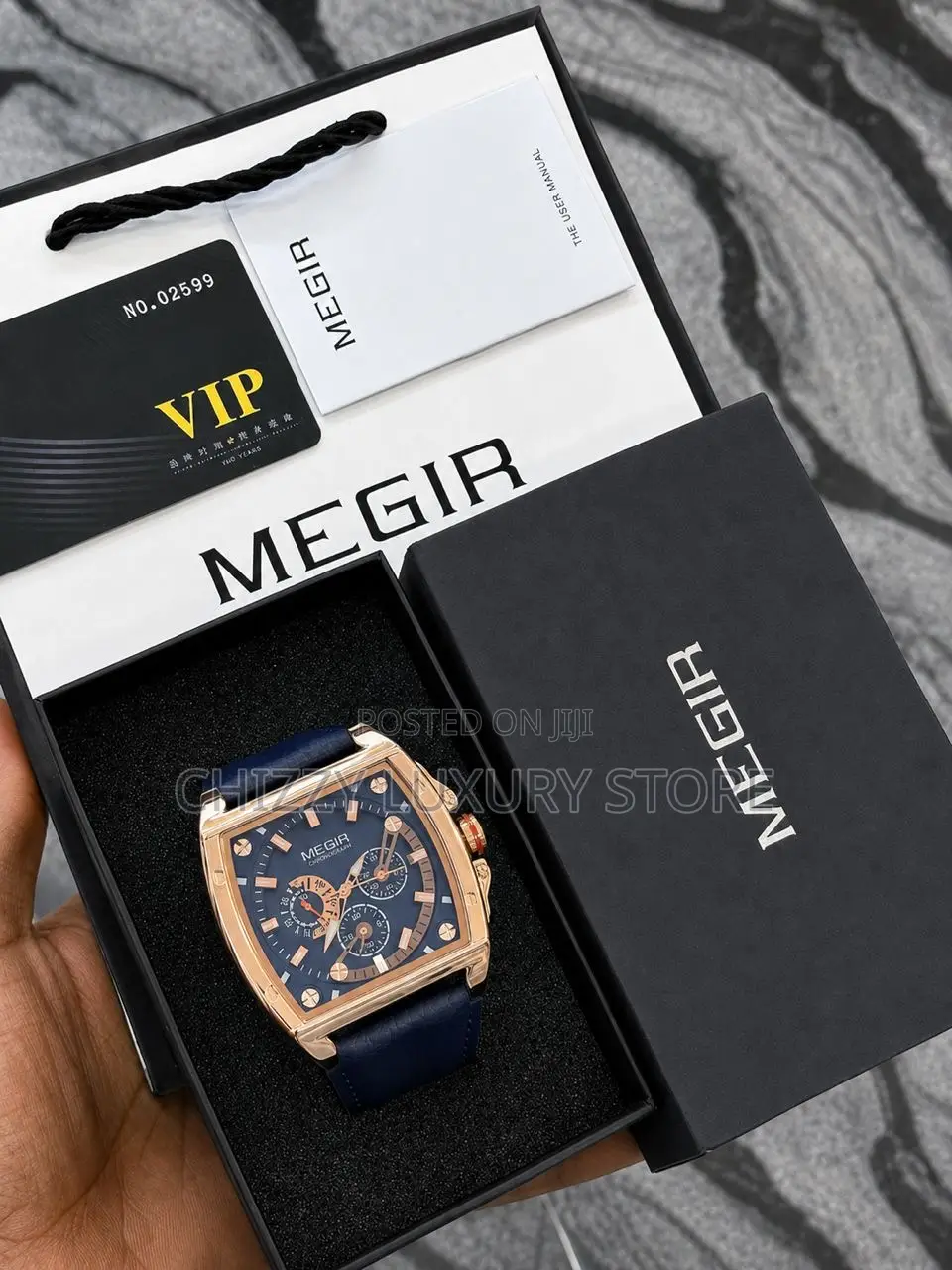 Megir Quality Men Genuine Leather Wristwatch