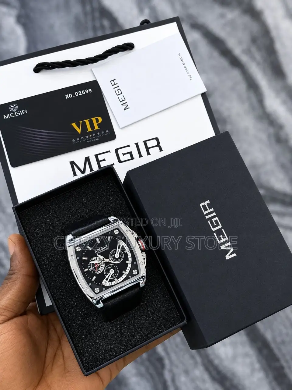 Megir Quality Men Genuine Leather Wristwatch