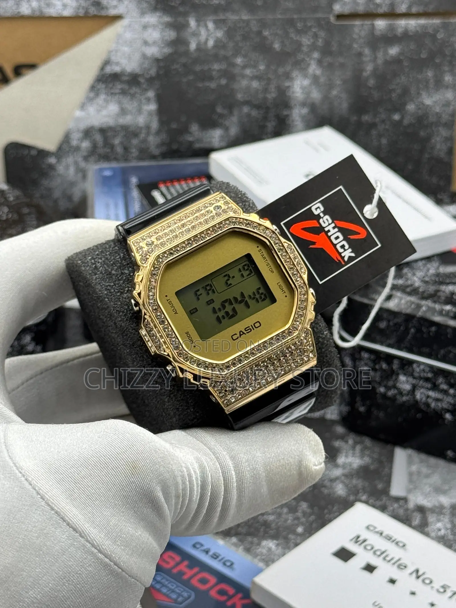 G-Shock Casio Quality Luxury Men Iced Face Water Resistance Wristwatch