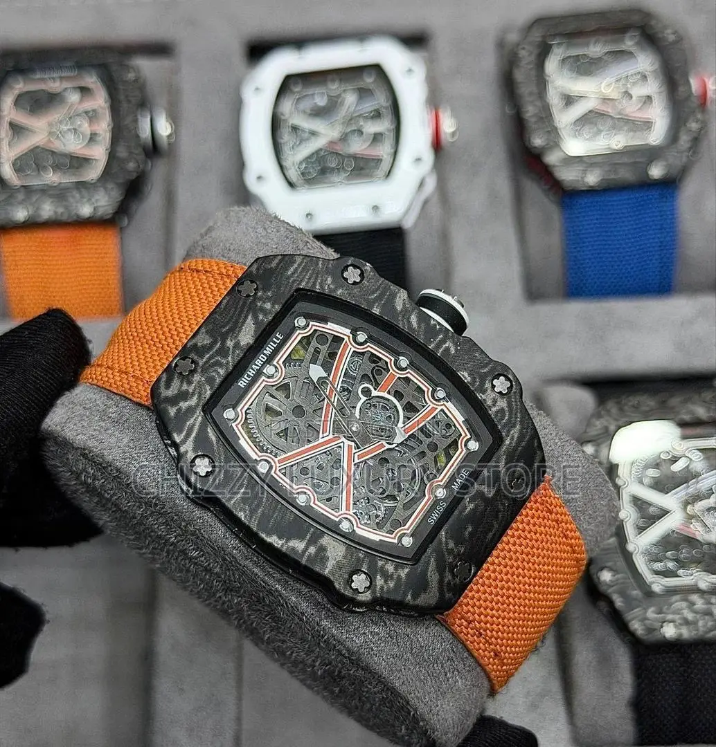 Richard Mille Quality Men Rubber Strap Wristwatch