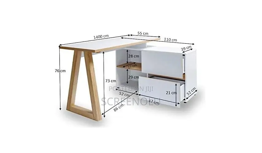 Jahnke Stanberg 2 Drawer L-Shape Corner Desk + 2 Storage Compartments