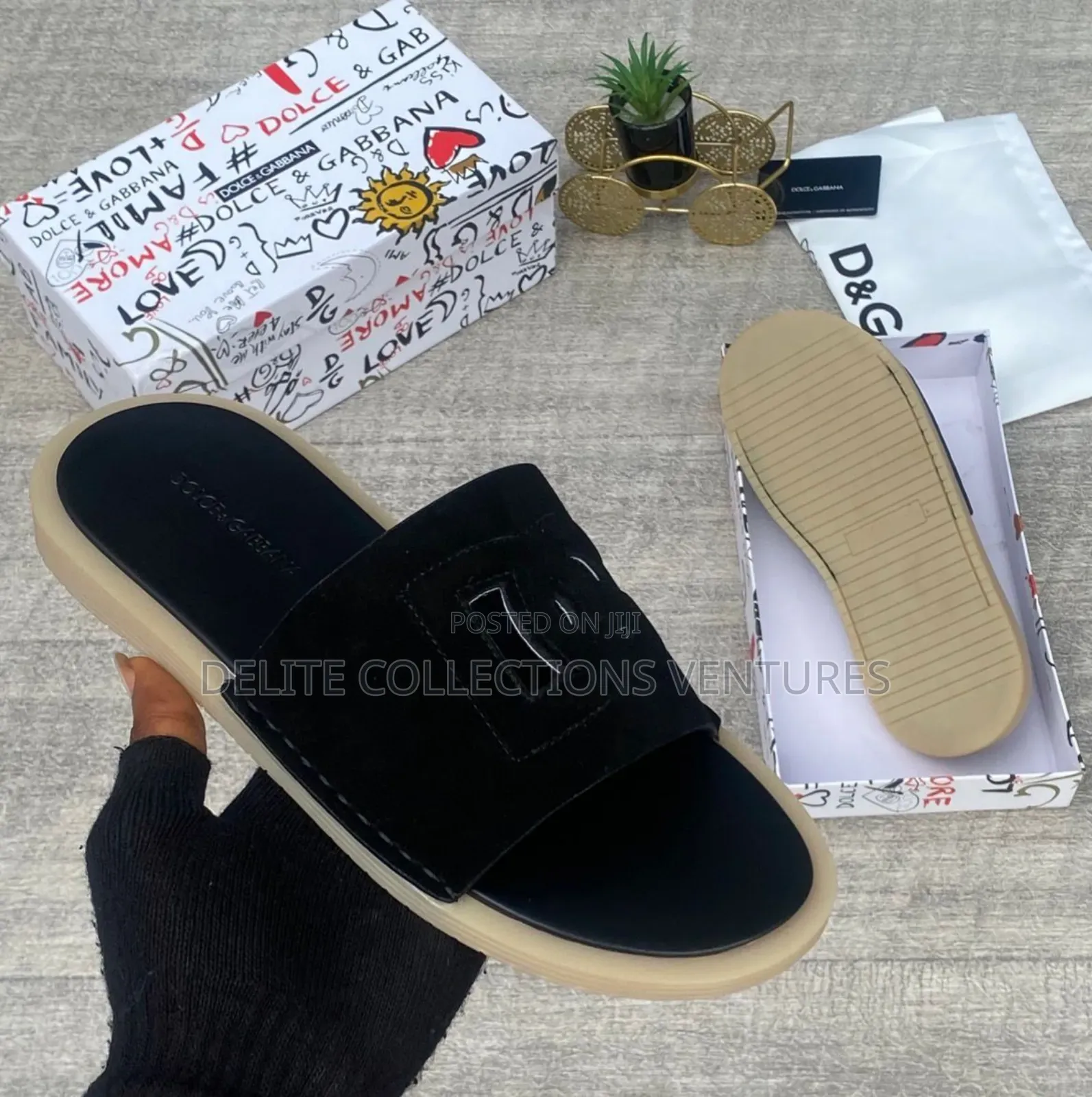 *The Dolce and Gabbana Luxury Slip-on Slide  *