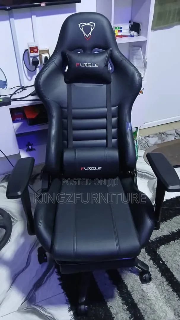 Leather Furgle Gaming Chair Black