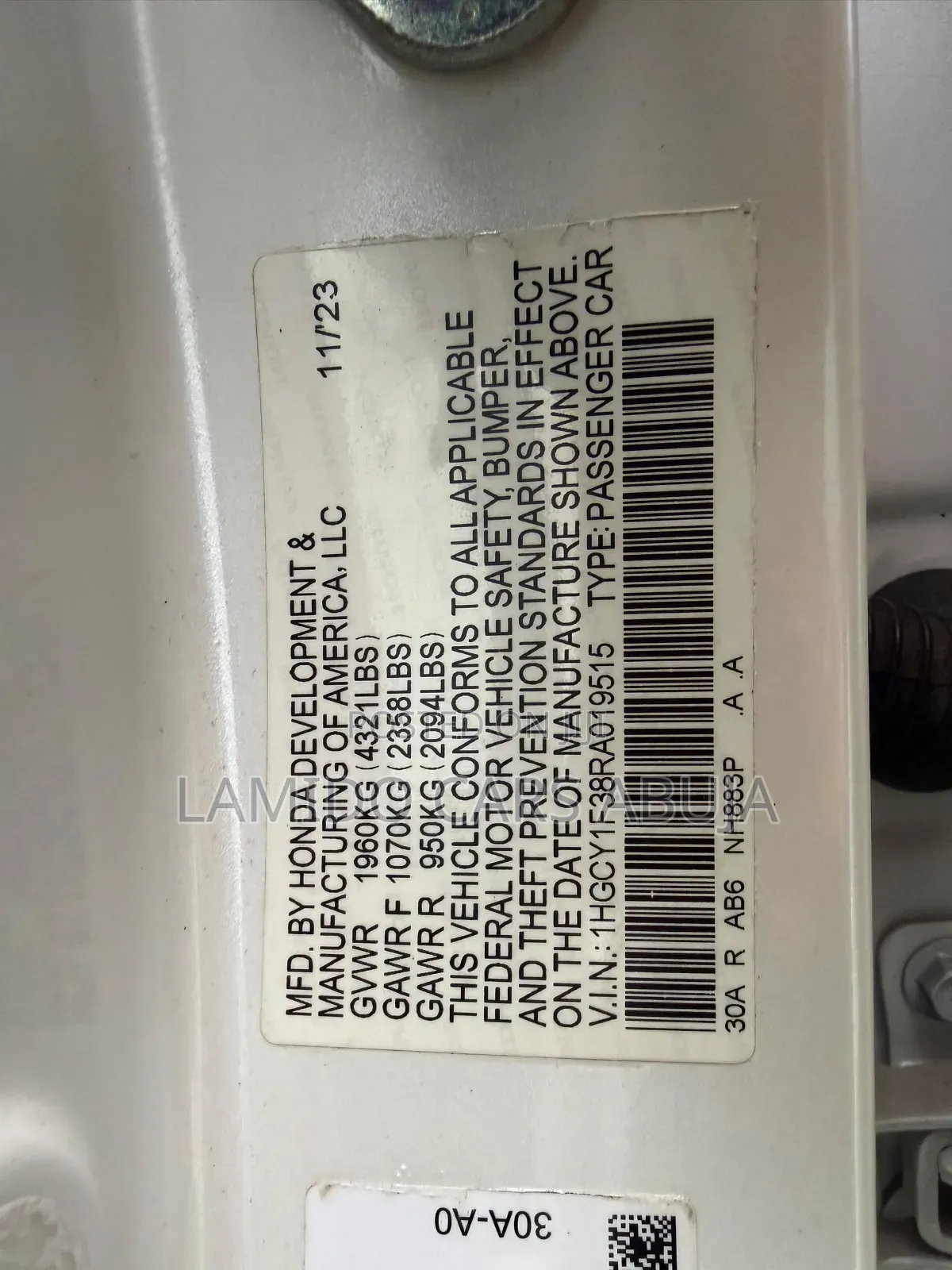 Honda Accord 2024 White