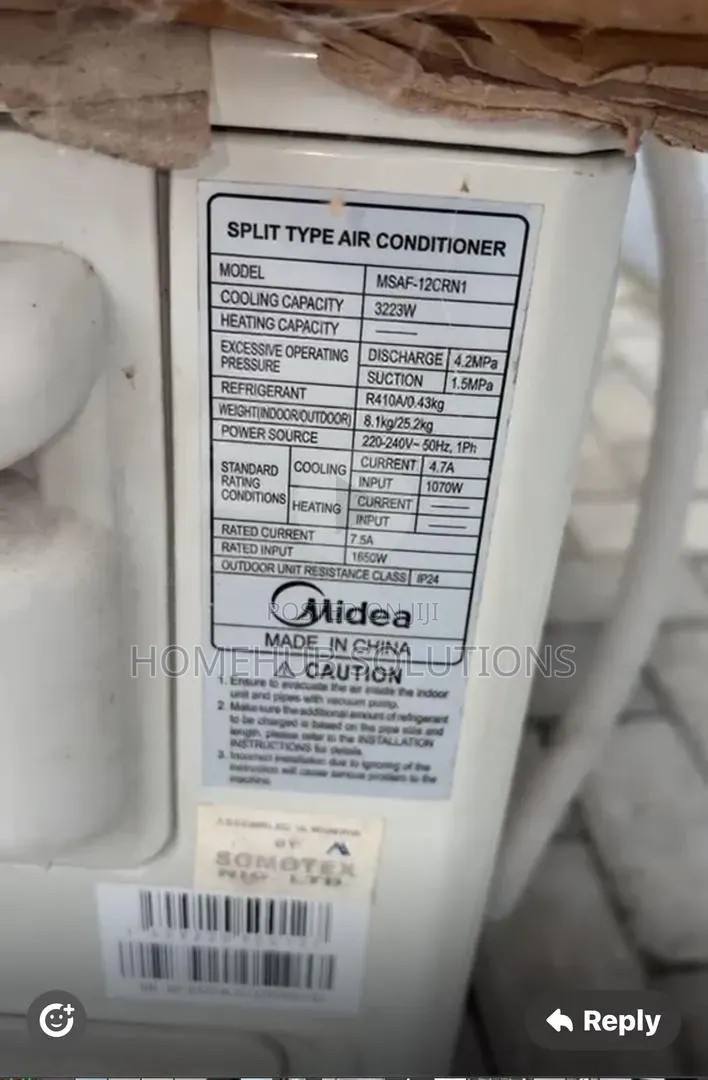 Barley Used Midea 1.5hp Ac
New Model