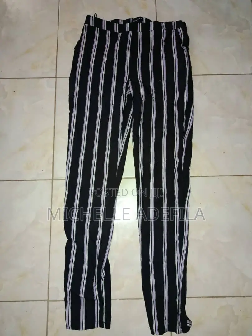 Black Striped Pants