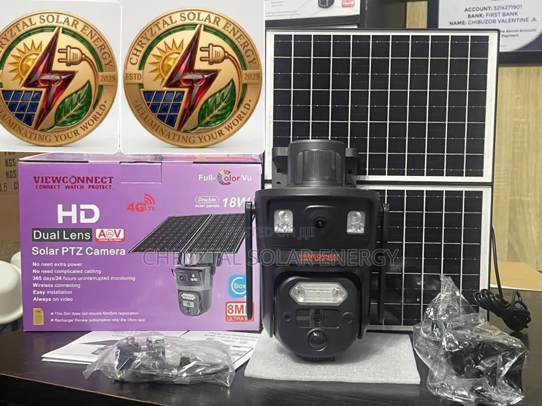 8mp Hd Dual Lens Solar PTZ Camera 4gconnectivity Without Need for Wifi
