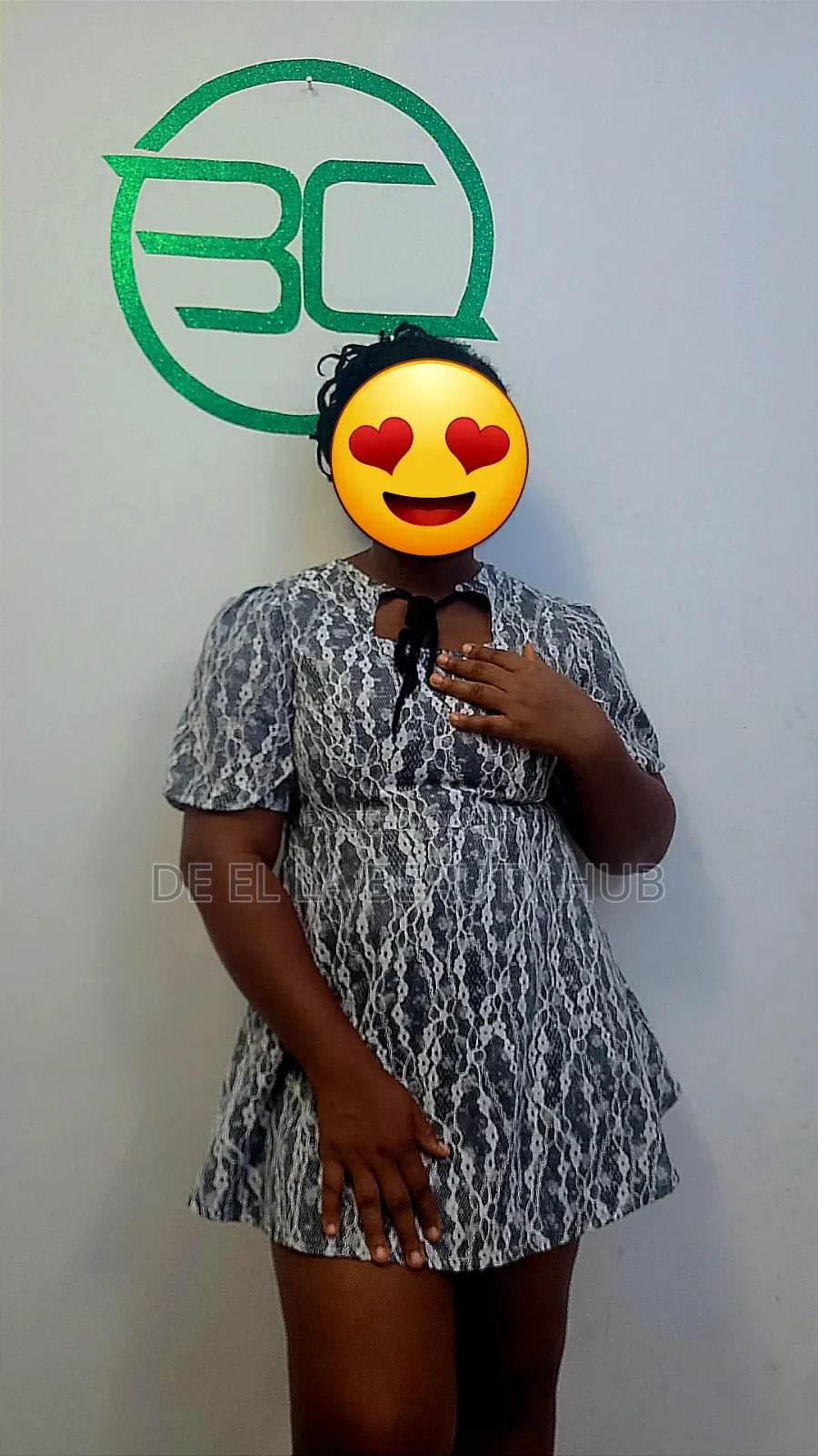 Monochrome Lace Fit Flare Dress