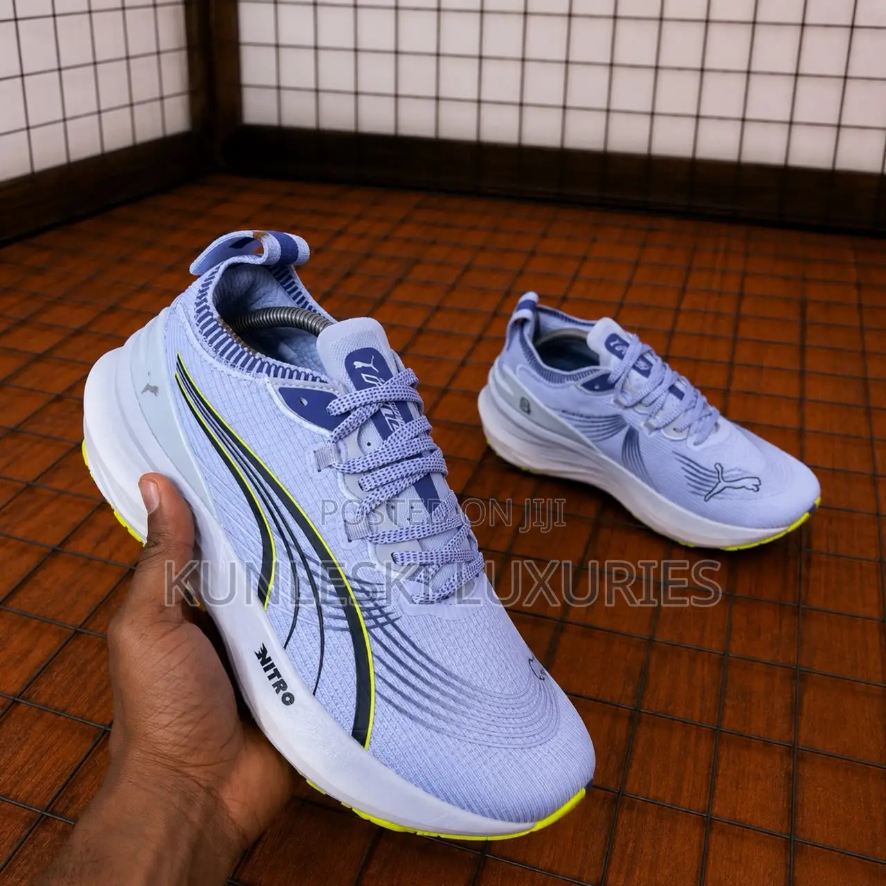 Original Puma Forever Run Nitro 2 Cool Weather Yellow Alert Sneakers