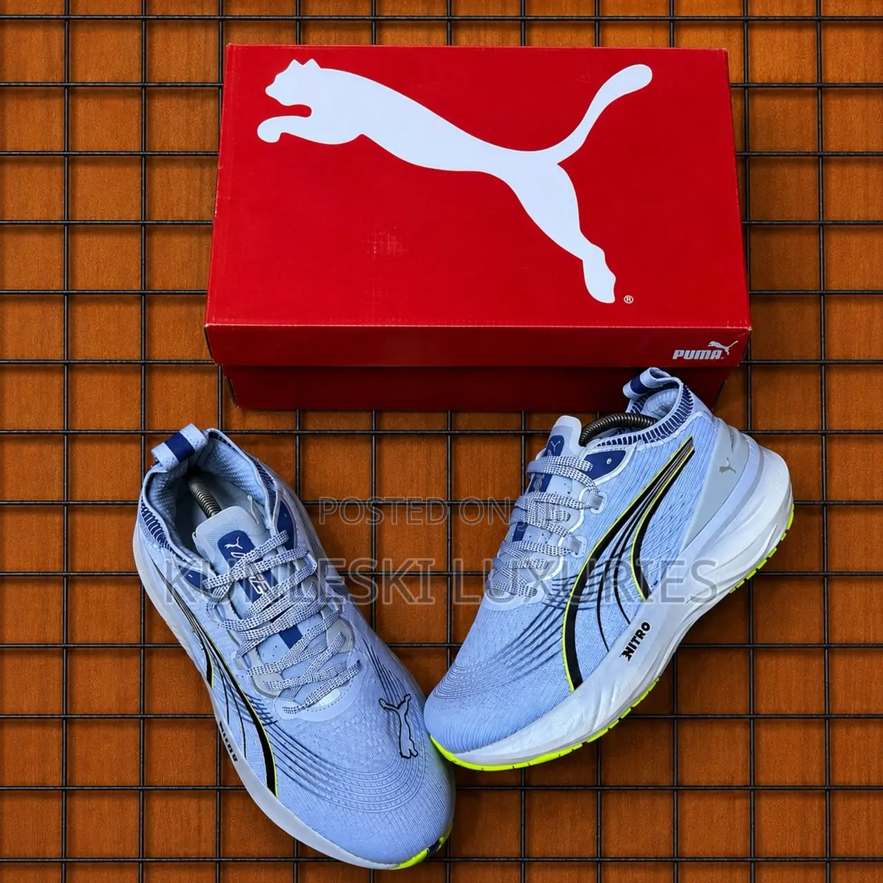 Original Puma Forever Run Nitro 2 Cool Weather Yellow Alert Sneakers
