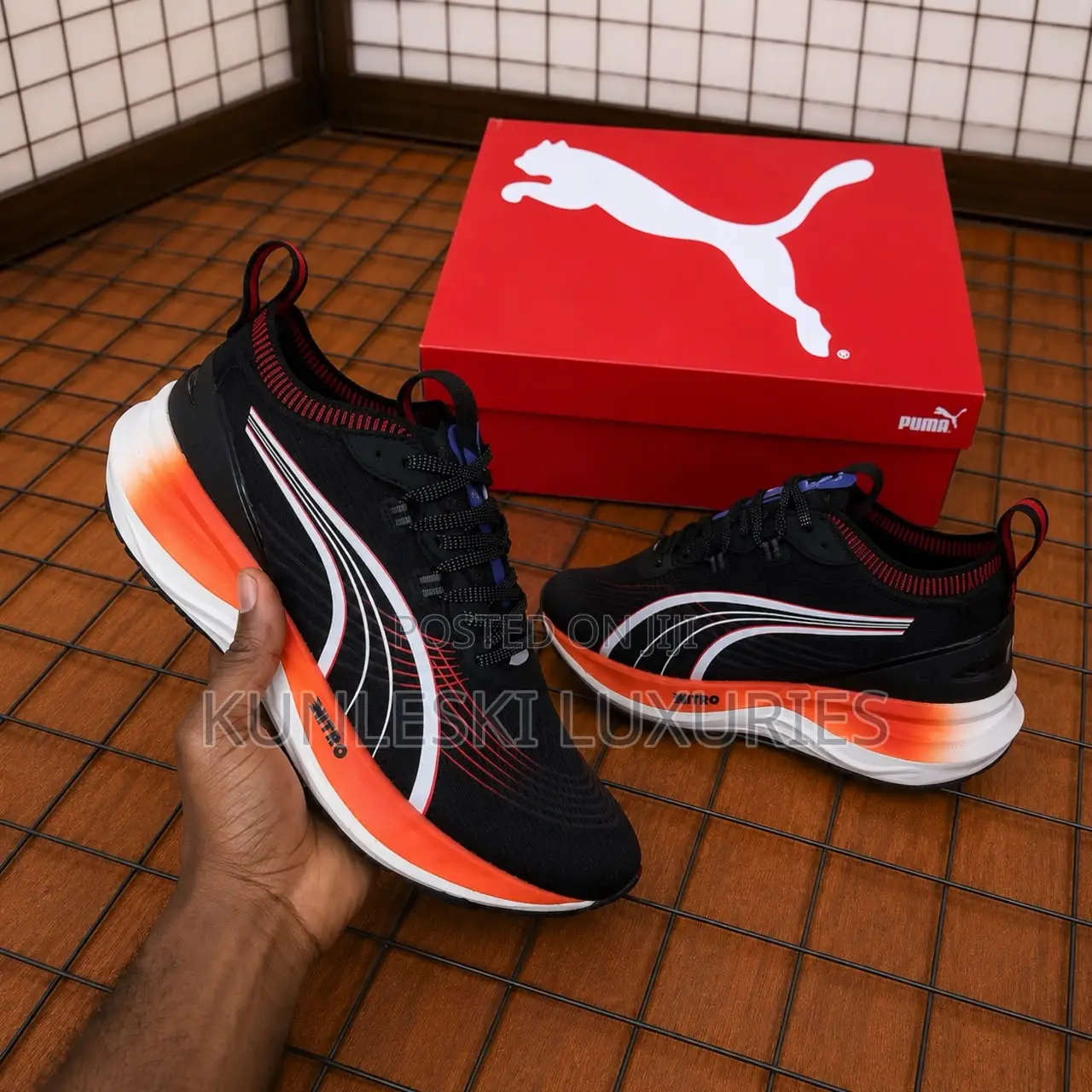 Original Puma Forever Run Nitro 2 Black Running Sneakers