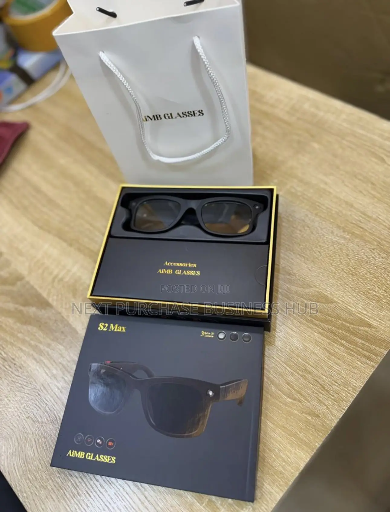 S2 Max Ai Smart Camera Glasses 3 in 1 Lens Transparent