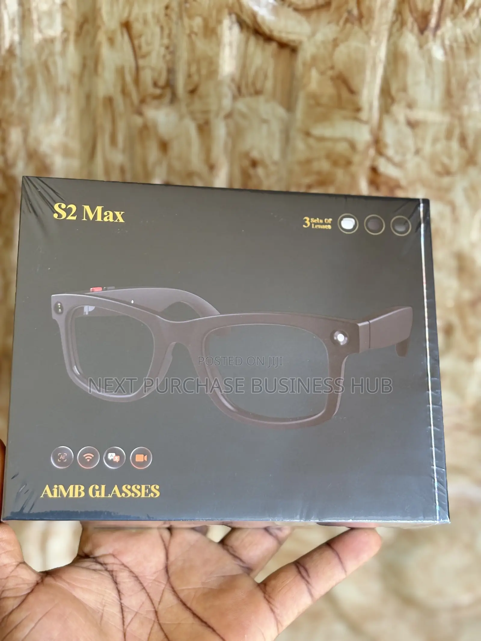 S2 Max Ai Smart Camera Glasses 3 in 1 Lens Transparent