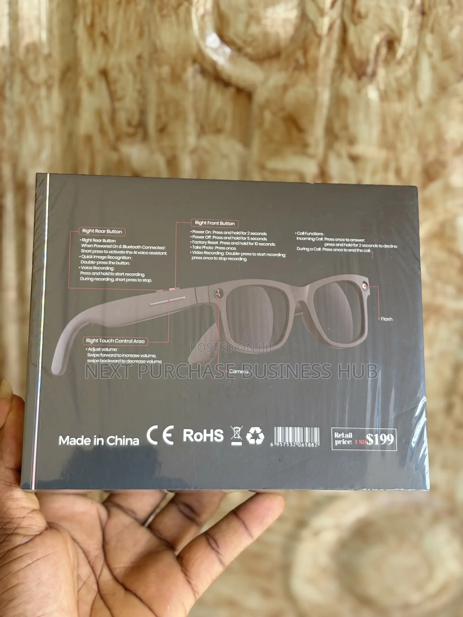 S2 Max Ai Smart Camera Glasses 3 in 1 Lens Transparent