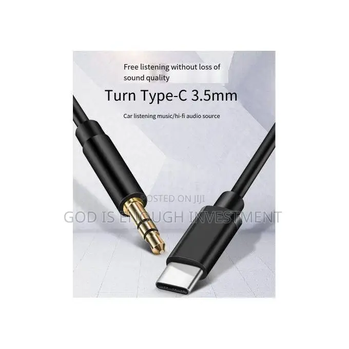 Type C to Aux 3.5mm Audio Jack Cable