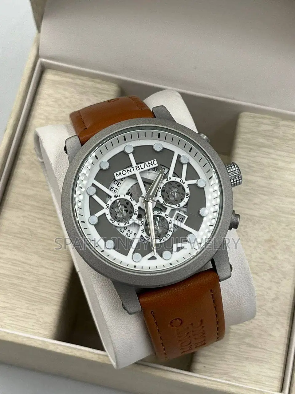 Montblanc Leather Watch for Men