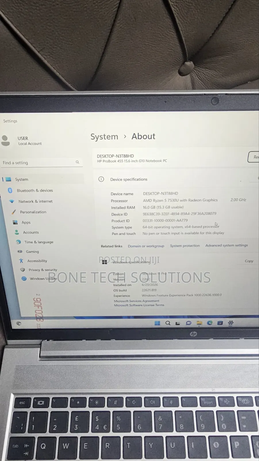 Laptop HP ProBook 455 16GB AMD Ryzen 5 SSD 256GB