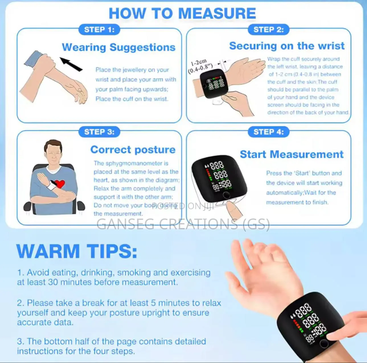 Monitor Your Bp With This Premium Rechargeable Wrist Electronic Bp