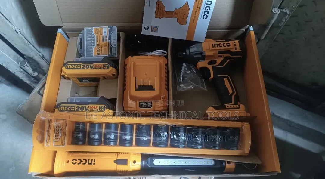 20v Li-Ion Cordless Impact Wrench Worklight Combo Kit
