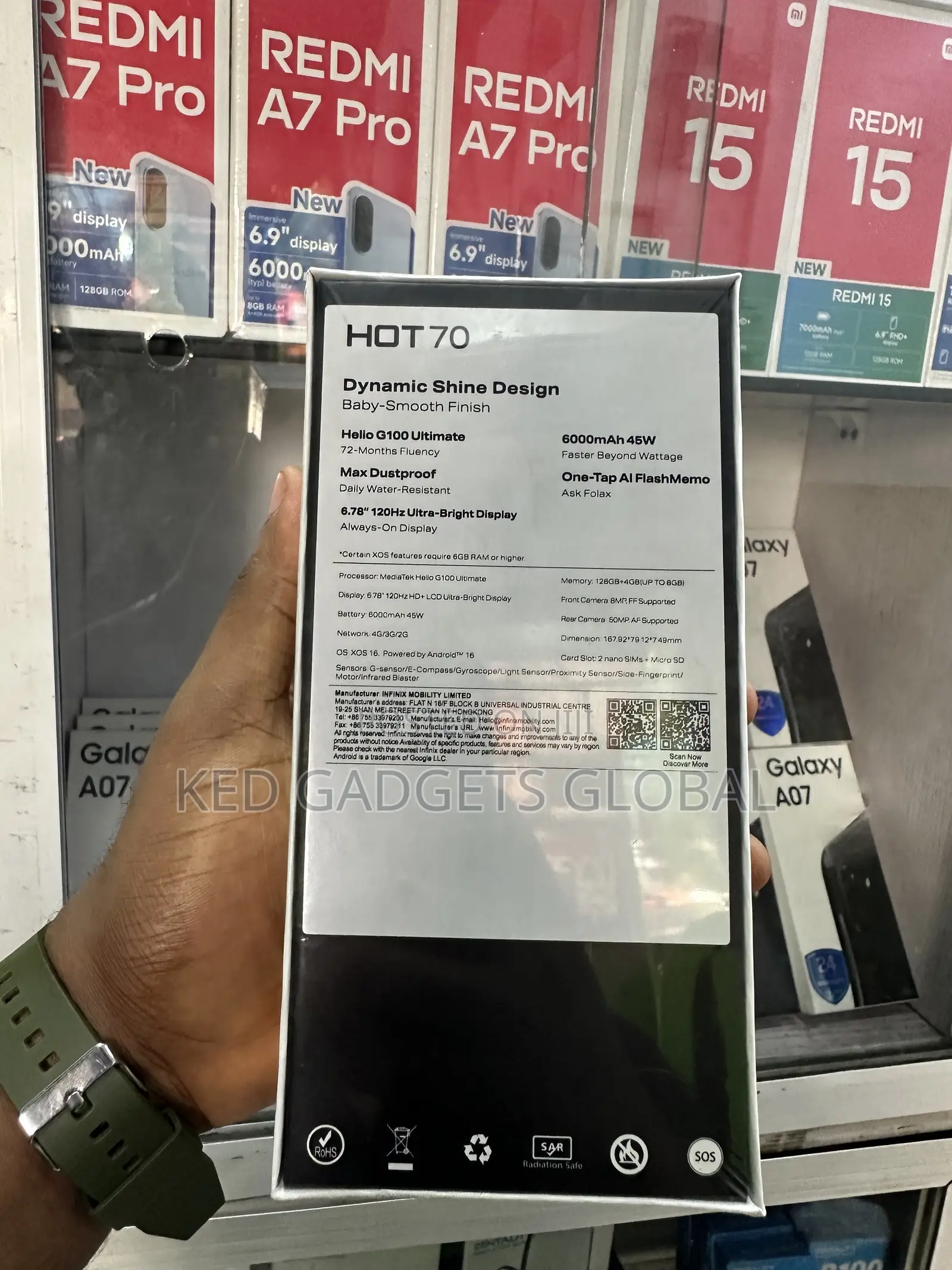 New Infinix Hot 70 128 GB Black