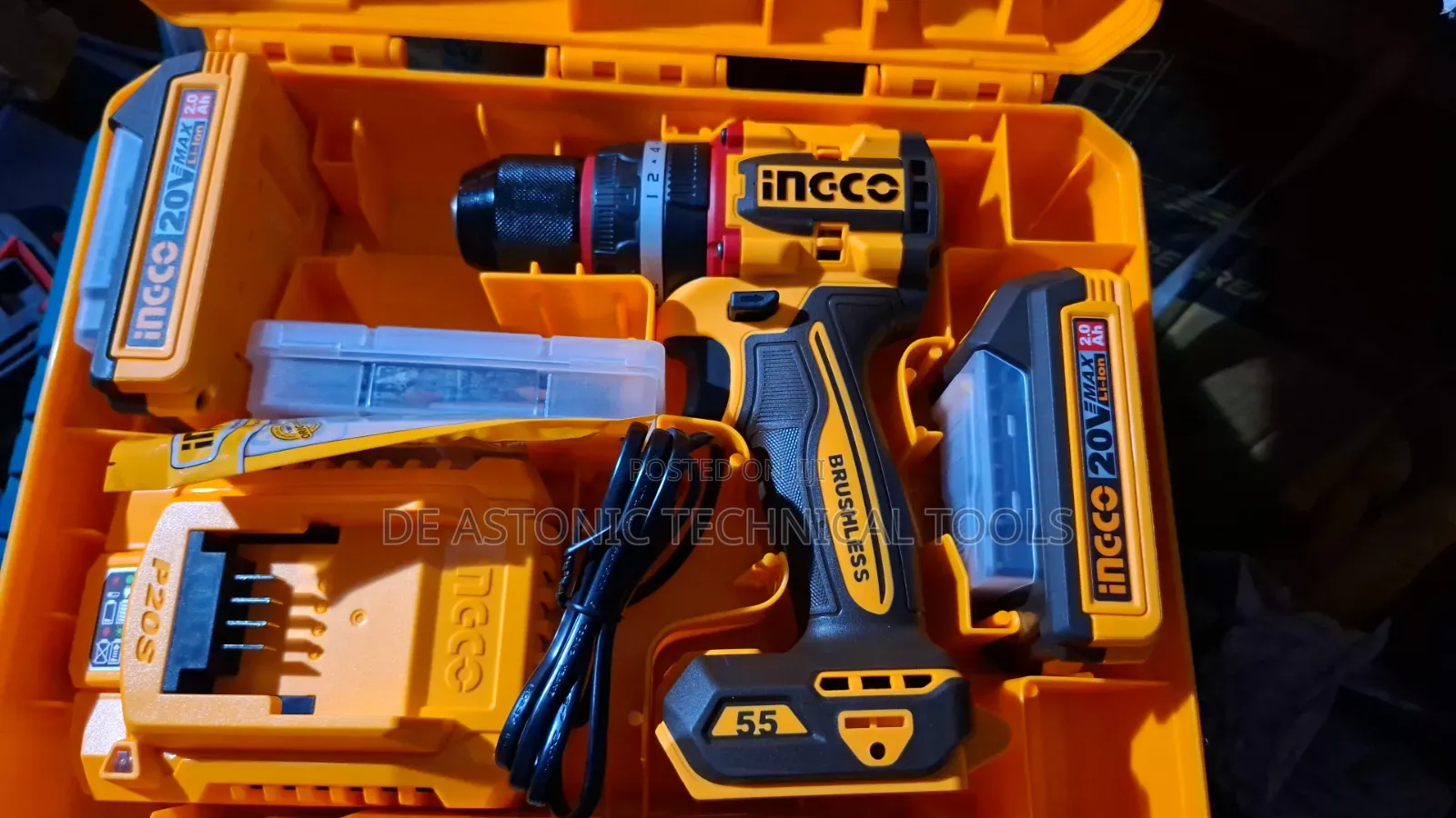 Ingco 20v Compact Brushless Cordless Impact Drill.