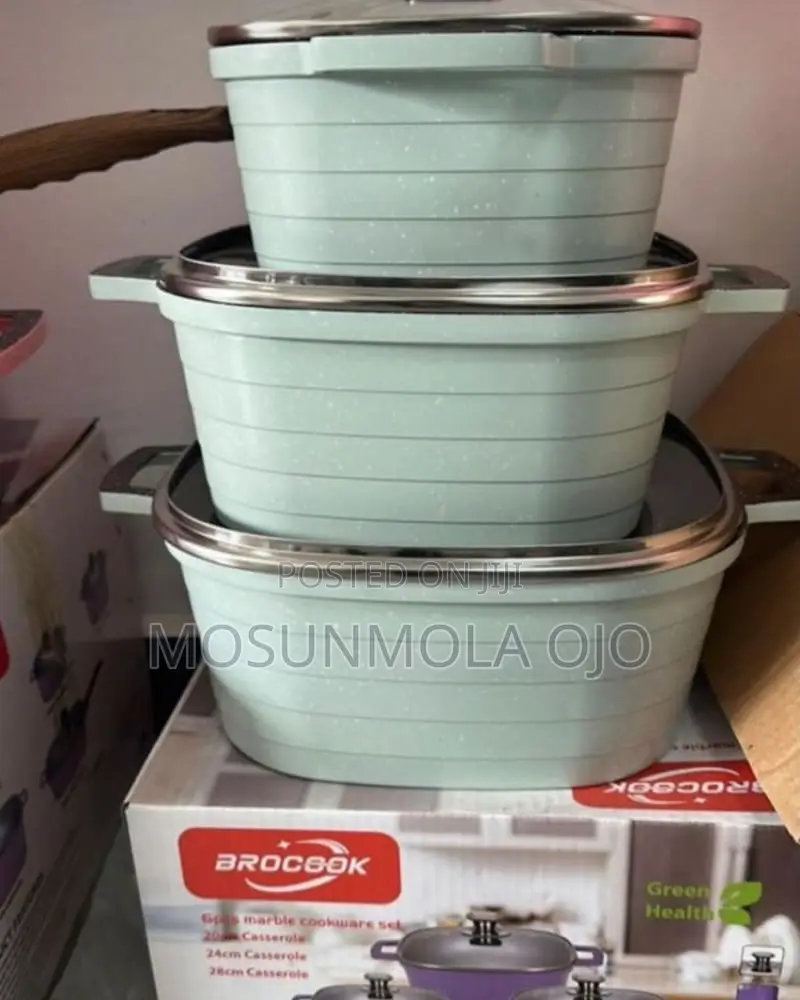 6pcs Brocook Granite Cookware Pot Set