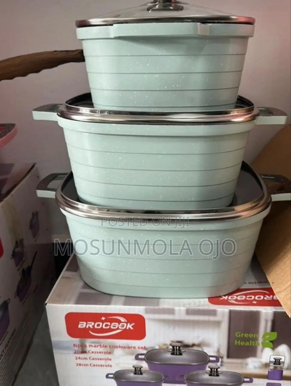 6pcs Brocook Granite Cookware Pot Set
