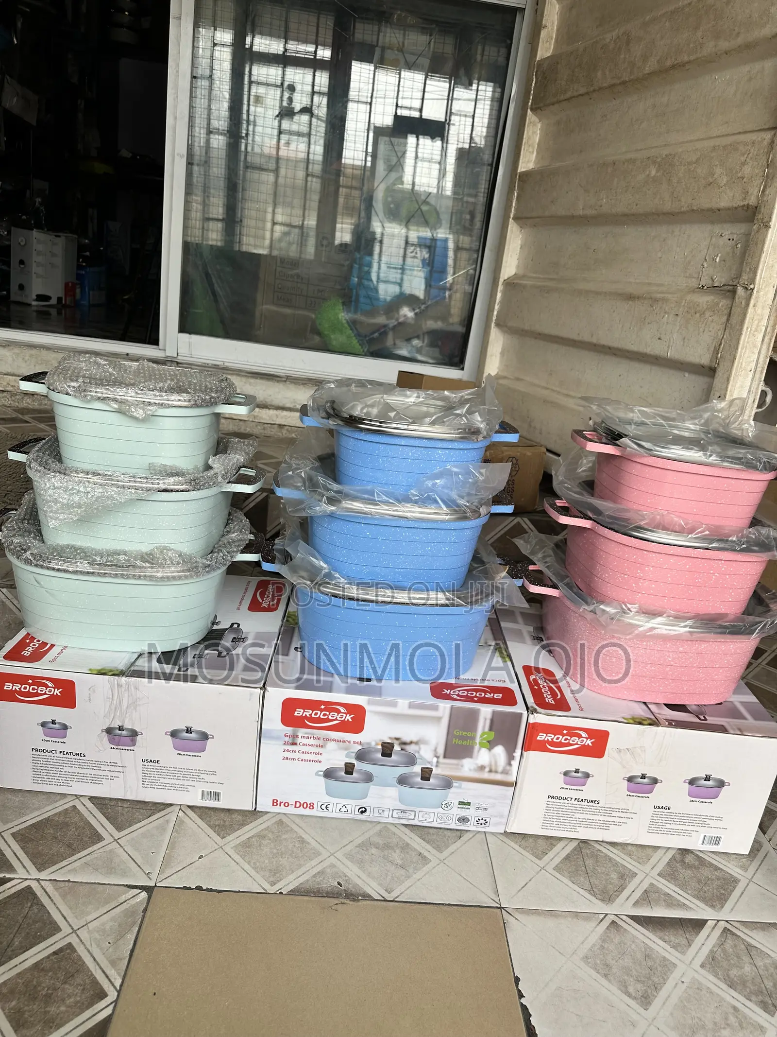 6pcs Brocook Granite Cookware Pot Set