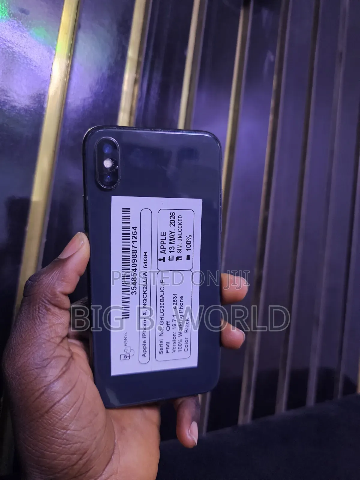 Apple iPhone X 64 GB Black