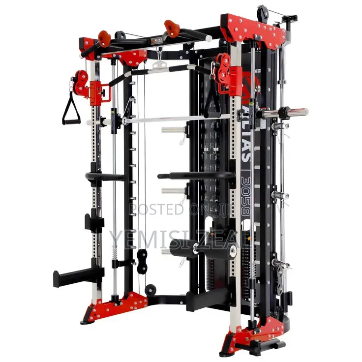 Smith Machine With Loaded Weighted Plate