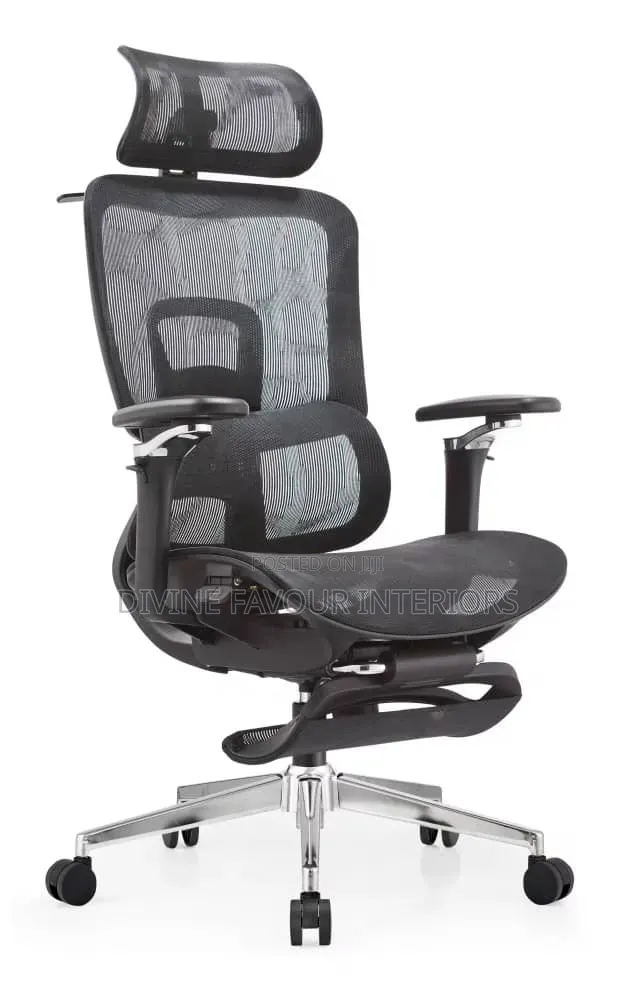 New Design Executive Office Swivel Mesh Chair With Footrest Headrest